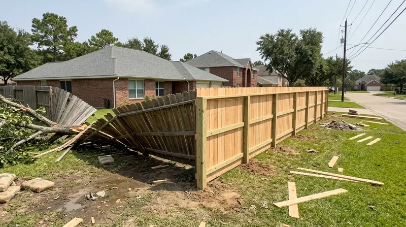 Storm Damage Fence Repair Houston