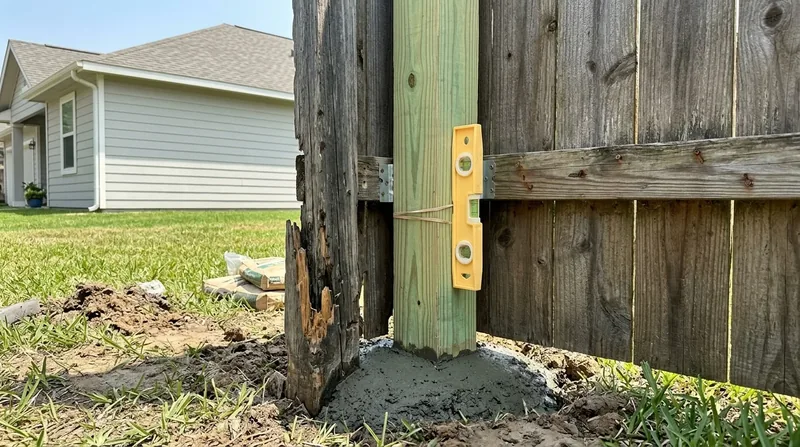Fence Post Repair & Replacement Houston